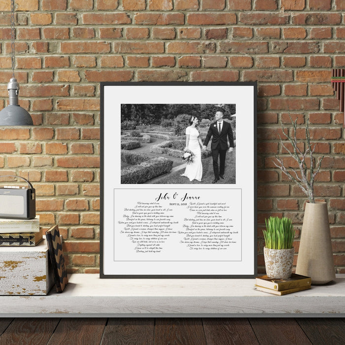 wedding anniversary vows poem print wedding vows gift lyrics 