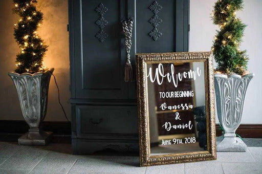 Wedding Welcome Mirror Sign Custom made Picture Frame Store New Jersey