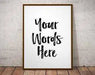 Word art custom framed art print Picture Frame Store New Jersey