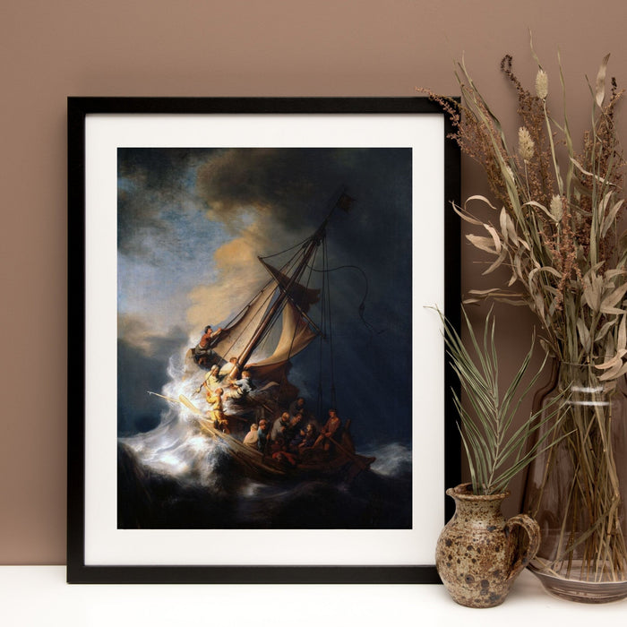 Rembrandt Christ In The Storm On The Sea Of Galilee Framed Art