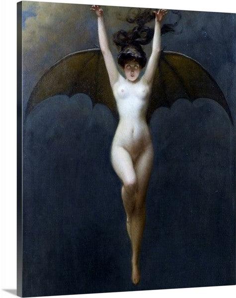 Bat-Woman by Albert-Joseph Penot Canvas Classic Artwork - Modern Memory Design Picture frames - New Jersey Frame shop custom framing