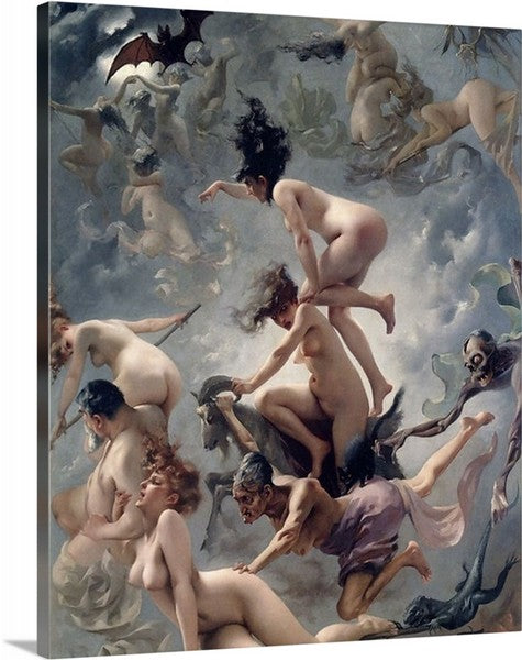 The Witches Sabbath by Luis Ricardo Falero Canvas Print Art Classic Artwork