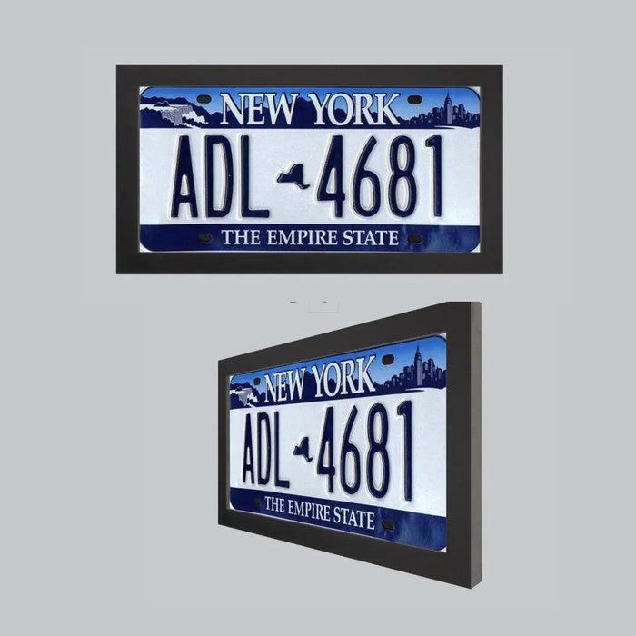 Black License Plate Frames Universal US Car Black License Plate 12x6 - Modern Memory Design Picture frames - New Jersey Frame shop custom framing