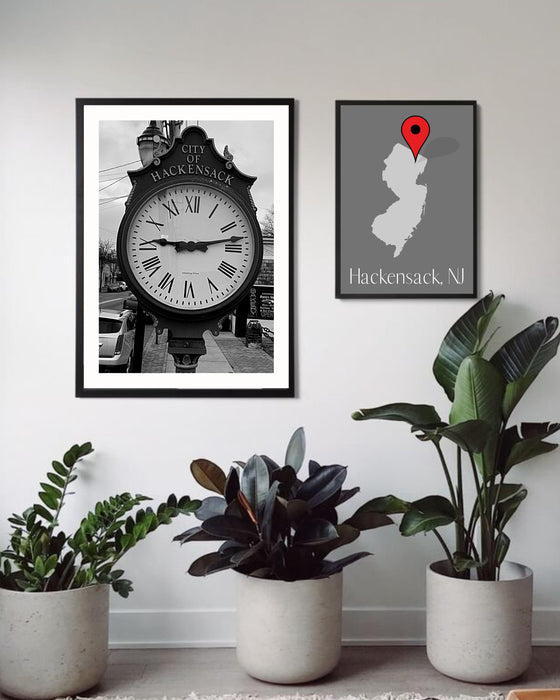 Hackensack New Jersey Framed Art Clock - Modern Memory Design Picture frames - New Jersey Frame shop custom framing