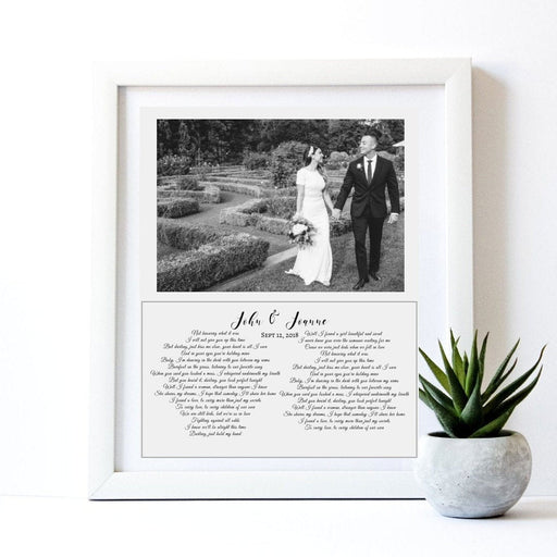 Wedding anniversary gift Framed First Dance Wedding Photograph Art Decor