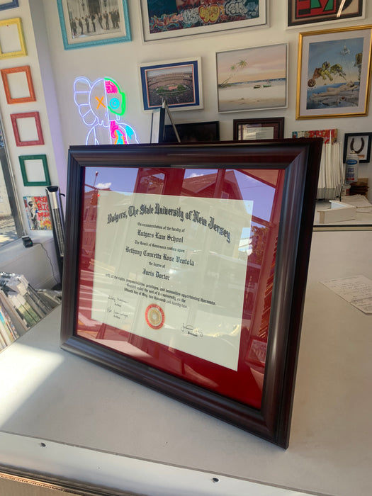 rutgers diploma with mat nj frame shop 