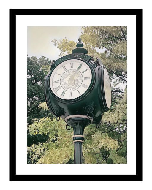 Ridgewood NJ Framed Clock Artwork Wall Decor New Jersey  art