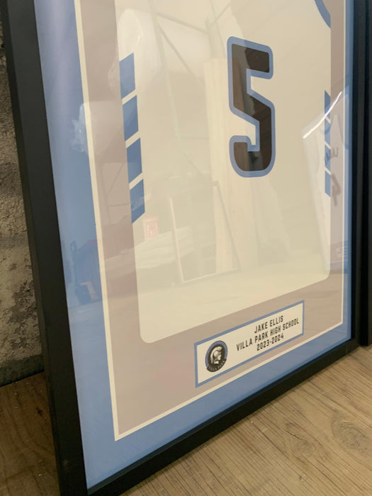 Lacrosse college Senior Award Night Gift Idea - Jersey Print Frame - Modern Memory Design Picture frames - New Jersey Frame shop custom framing