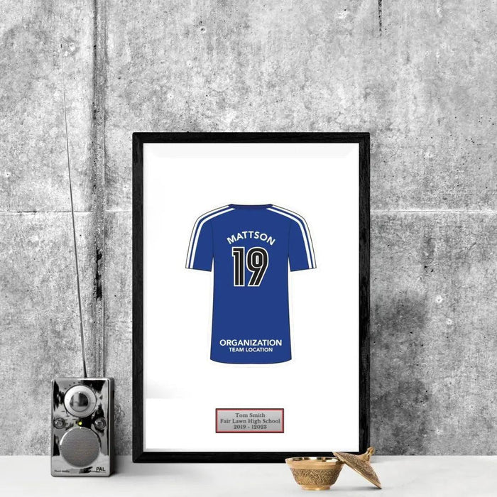 Lacrosse High School Senior Award Night Gift Idea - Jersey Print Frame - Modern Memory Design Picture frames - New Jersey Frame shop custom framing