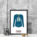 Lacrosse High School Senior Award Night Gift Idea - Jersey Print Frame - Modern Memory Design Picture frames - New Jersey Frame shop custom framing